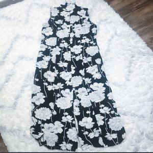 Floral button down maxi dress